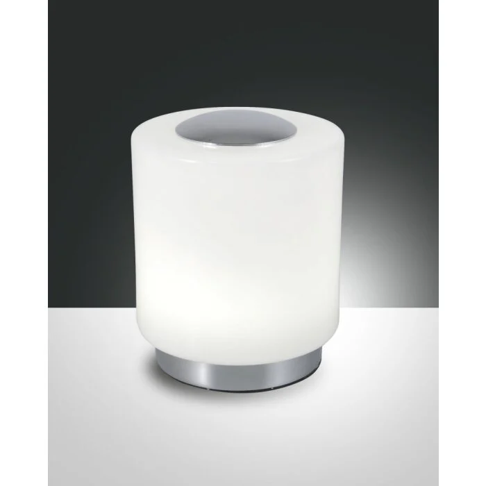 Fabas Luce Simi Lámpara de Mesa LED Cromo, 1 luz
