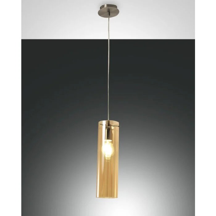 Fabas Luce Sintesi Lámpara Colgante Níquel brillo, 1 luz