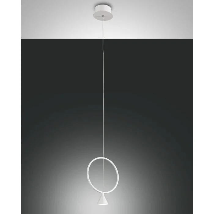 Fabas Luce Sirio Lámpara Colgante LED Blanca, 1 luz