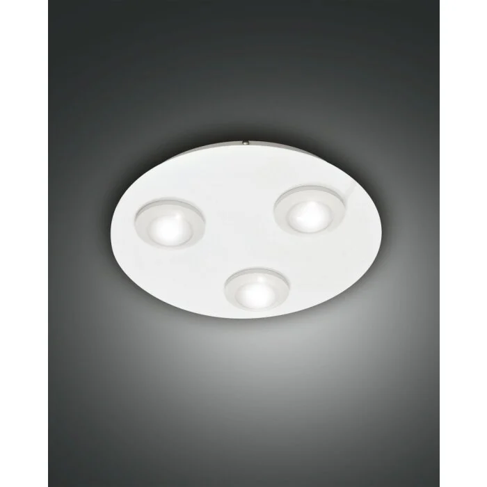 Fabas Luce Swan Lámpara de Techo LED Blanca, 3 luces