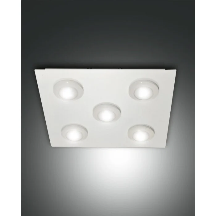 Fabas Luce Swan Lámpara de Techo LED Blanca, 5 luces