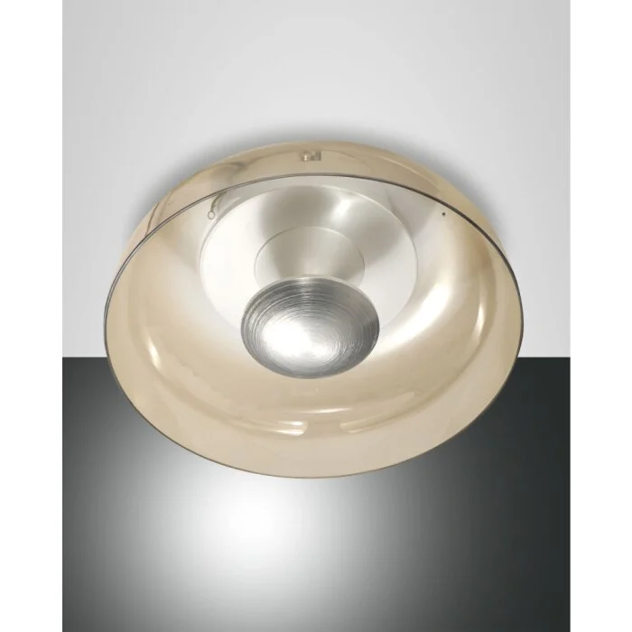 Fabas Luce Vintage Lámpara de Techo LED Aluminio, Blanca, 1 luz