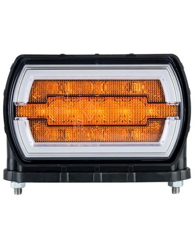 Faro Delantero LED con soporte inferior con Luz de Posición Neon e Intermitente A 1 CleoFront 12V 24V