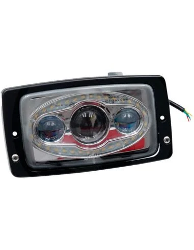 Faro LED rectangular empotrable Delantero con Luz de Carretera, Luz de Cruce, Posición y Luz Diurna