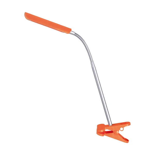 FLEXO PINZA LED CLEO NARANJA-PLATA