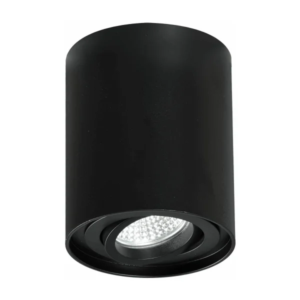 FOCO DE SUPERFICIE BASCULANTE NEGRO GU10 REDONDO IP20