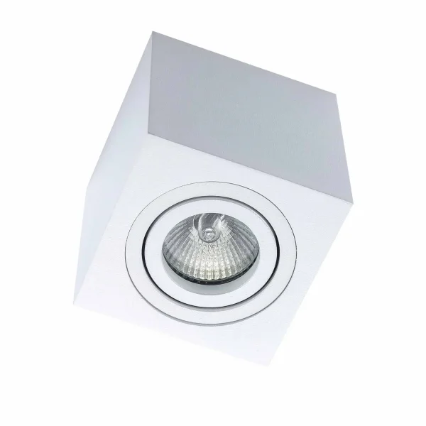 FOCO DE SUPERFICIE CUADRADO GU10 ORIENTABLE 9x9CM BLANCO