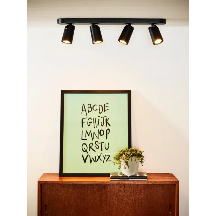 Foco de techo Lucide XYRUS LED Negro, 4 luces