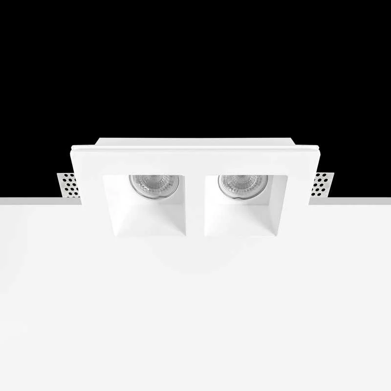 Foco de yeso doble 160mm x 70mm x 110mm alto