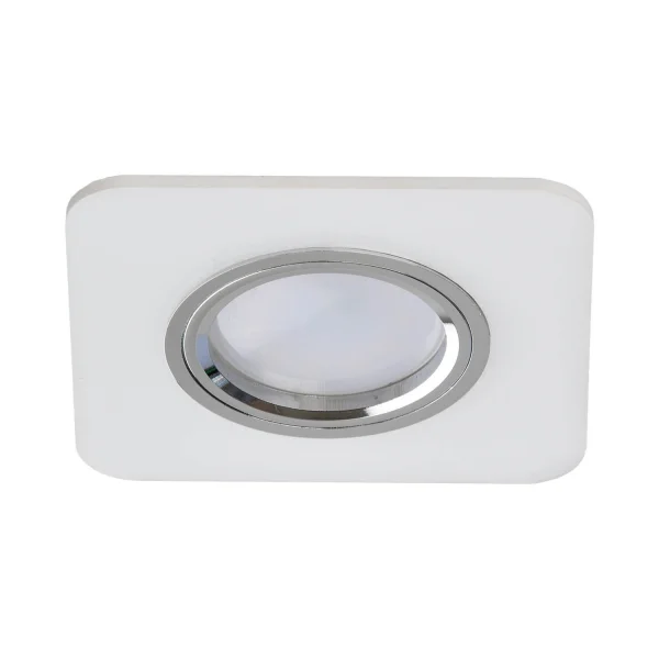 FOCO EMPOTRABLE CUADRADO METACRILATO REVERSIBLE BLANCO MATE/BRILLO GU10