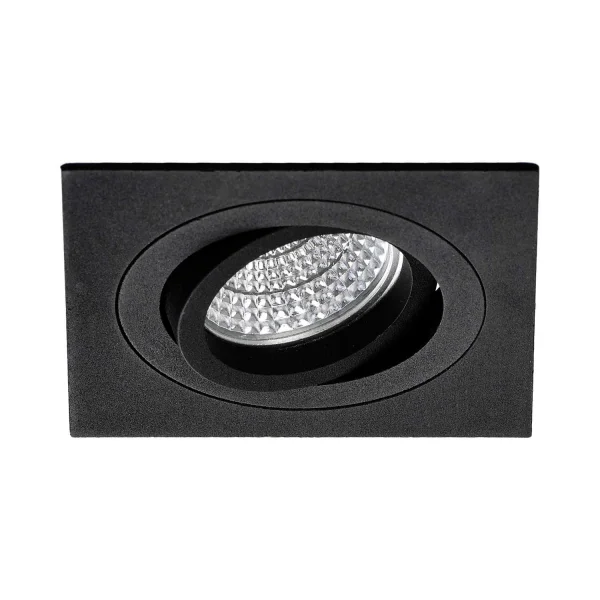 FOCO EMPOTRABLE CUADRADO NEGRO GU10 IP20