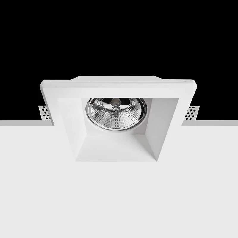Foco escayola 120mm x 120mm x 132mm alto para AR111