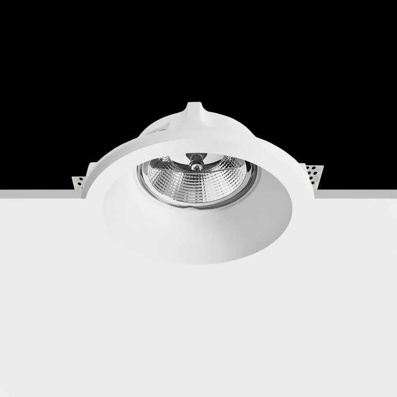 Foco escayola 160mm diámetro x 126mm alto para AR111