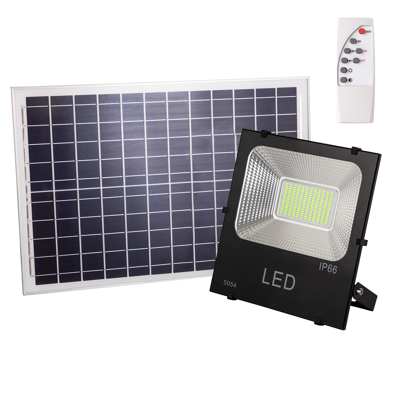 Proyector LED 100W 10.000Lm 6000ºK Solar Sensor 100W + Control Remoto Panel 6V/25W 40.000H
