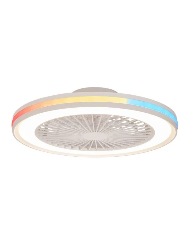 Gamer Ventilador Blanco RGB 60W