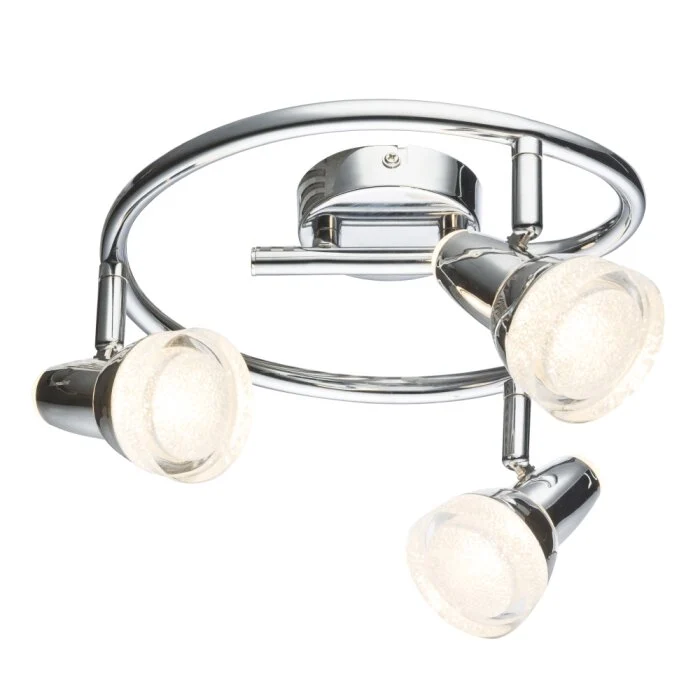 Globo Alaska Lámpara de Techo LED Cromo, 3 luces