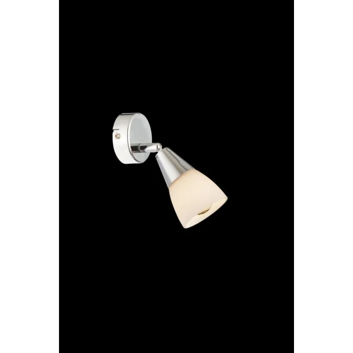 Globo Aplique Cromo, Vidrio, 1 luz