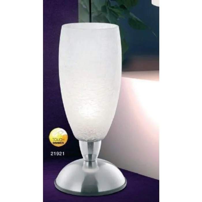 Globo AURIGA Lámpara de mesa Níquel-mate, Blanca, 1 luz