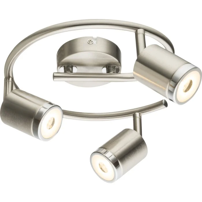 Globo COMORE Lámpara de Techo LED Níquel-mate, 3 luces
