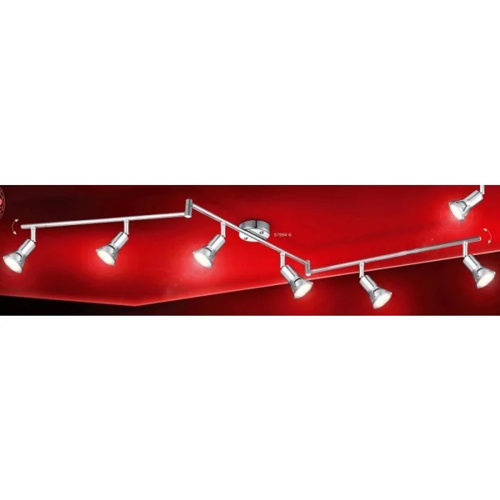 Globo DANTE Proyector Cromo, 6 luces