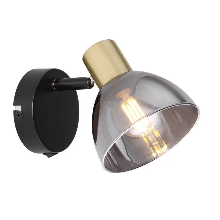 Globo KLERENA Foco de pared Negro, 1 luz