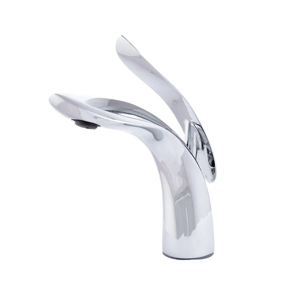 Grifo Lavabo Latón/Zinc, Cromado, Agua Caliente-Fría, Latiguillos, Caño Bajo, Monomando [QLI-FA-7865