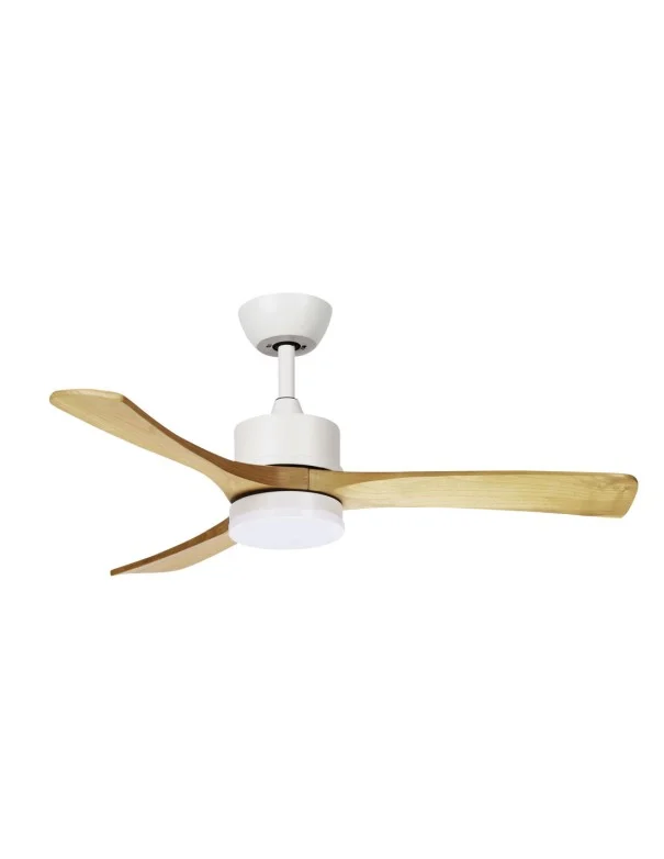 Hellin Lámpara Ventilador con Luz Blanco Haya