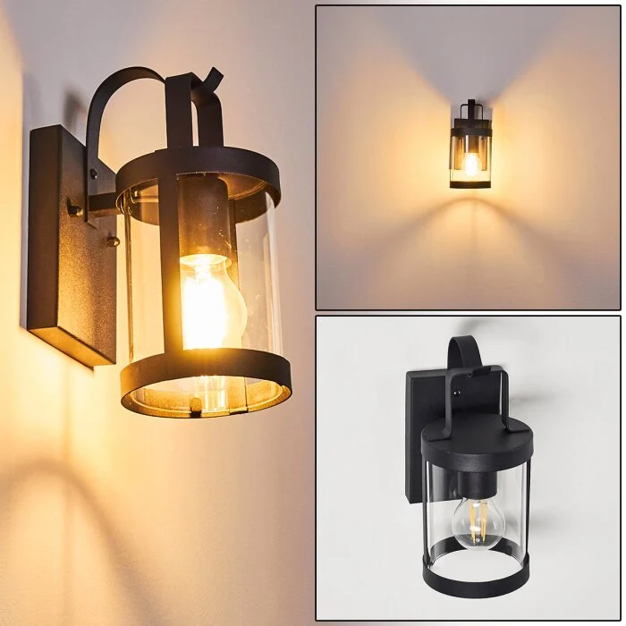 Hojer Aplique para exterior Negro, 1 luz