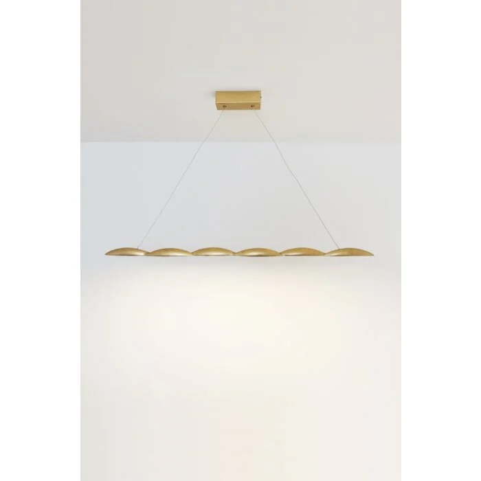Holländer FARAONE Lámpara Colgante LED dorado, 6 luces