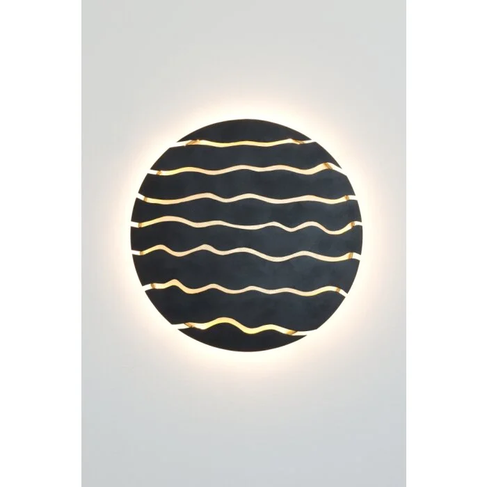 Holländer ONDATA Aplique LED Marrón, dorado, Negro, 1 luz