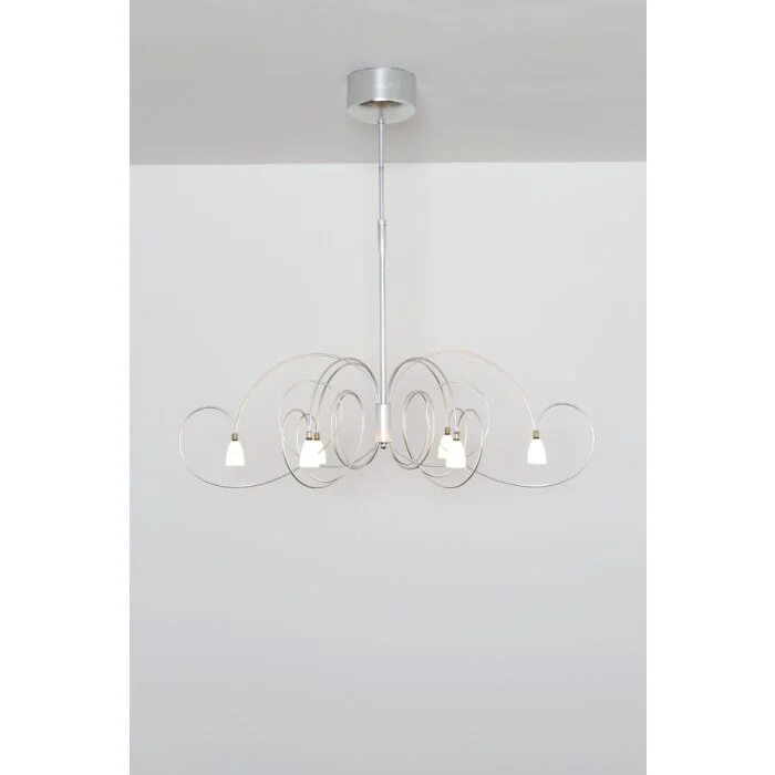 Holländer ROSASPINA OVAL Lámpara Colgante Plata, 6 luces