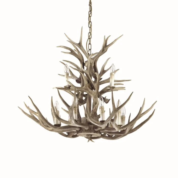 Ideal Lux CHALET Lámpara Colgante Beige, 12 luces
