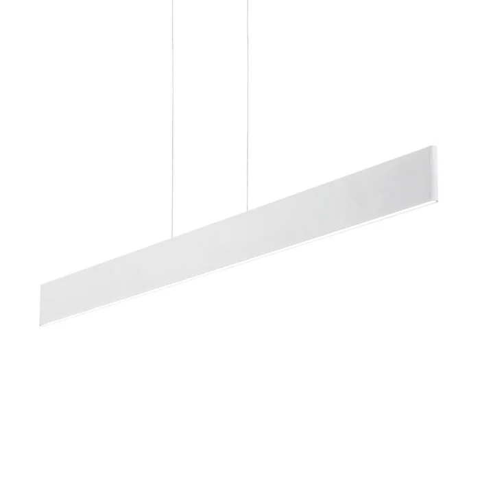 Ideal Lux DESK Lámpara Colgante LED Blanca, 1 luz