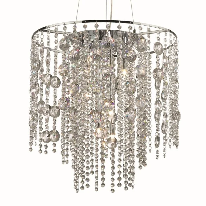 Ideal Lux EVASIONE Lámpara Colgante Cromo, 10 luces