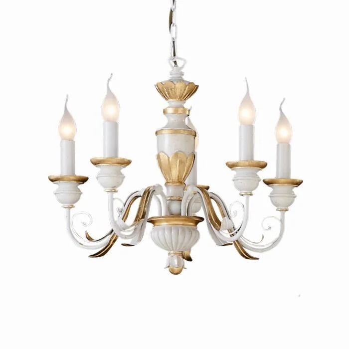 Ideal Lux FIRENZE Lámpara de araña Blanca, 5 luces