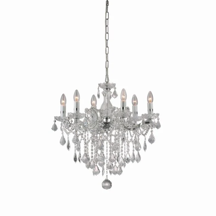 Ideal Lux FLORIAN Lámpara de araña Cromo, 6 luces