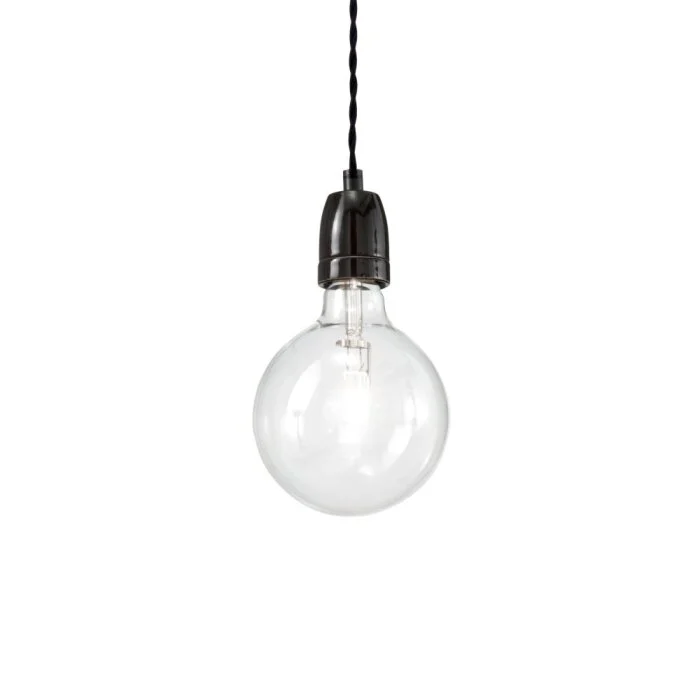 Ideal Lux KLAUS Lámpara Colgante Negro, 1 luz