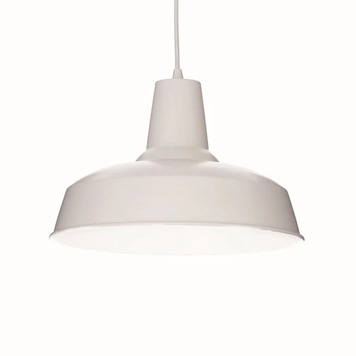 Ideal Lux MOBY Lámpara Colgante Blanca, 1 luz