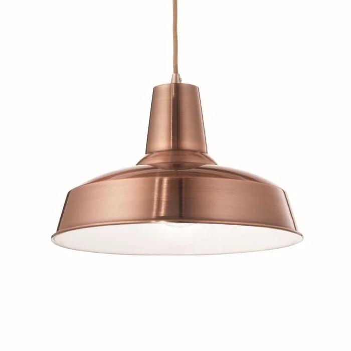 Ideal Lux MOBY Lámpara Colgante Cobre, 1 luz