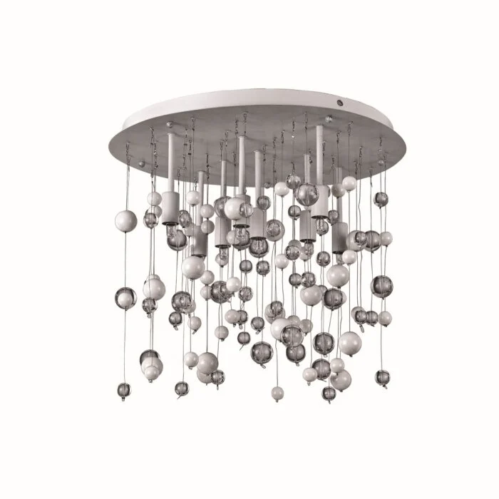 Ideal Lux NEVE Lámpara de Techo Blanca, 8 luces