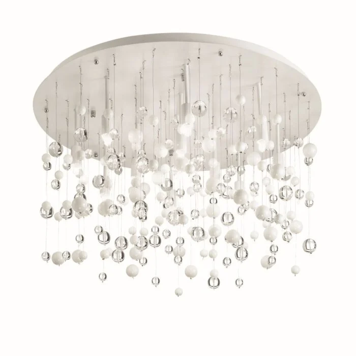 Ideal Lux NEVE Lámpara de Techo Blanca, 12 luces