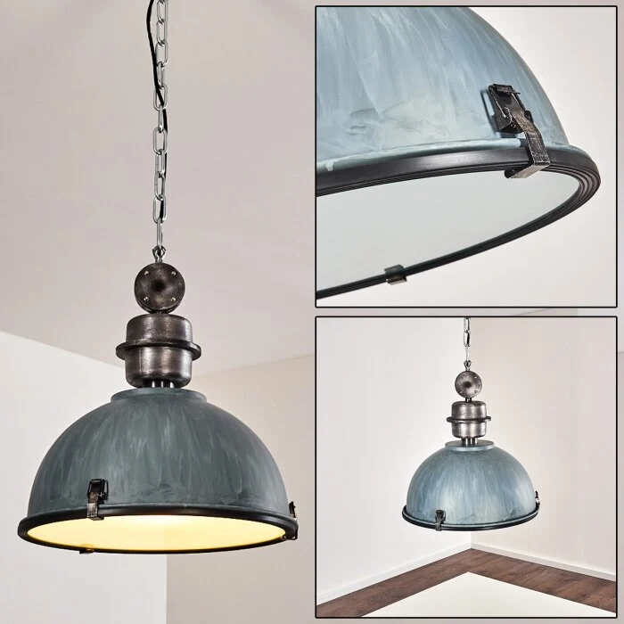 Ilvy Lámpara Colgante Gris, Plata, 1 luz