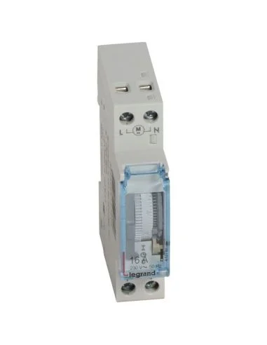 Interruptor horario programable analógico 16 A 250 V~ diario, esfera vertical sin reserva de marcha 1 módulo