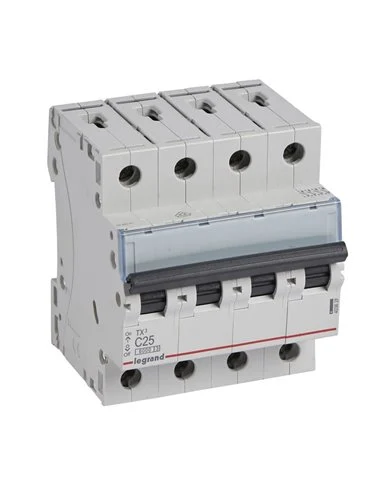 Interruptor magnetotérmico Legrand TX³ 403628, 4P, C25, 6 kA, 400 V