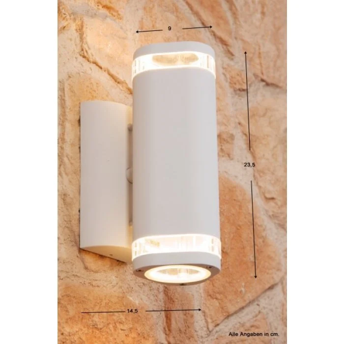 Konstsmide Aplique Blanca, 2 luces
