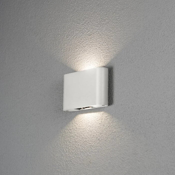 Konstsmide Chieri Aplique para exterior LED Blanca, 2 luces