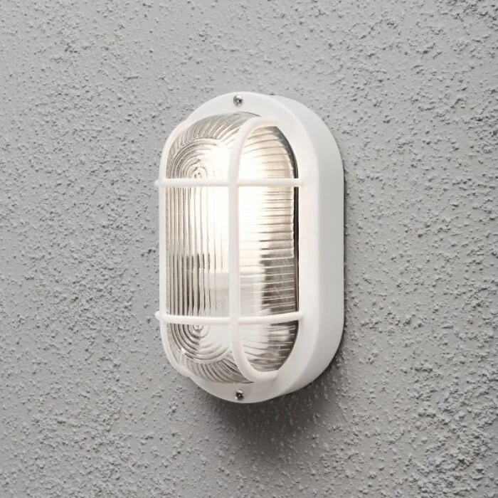 Konstsmide Elmas Lámpara de techo o pared Blanca, 1 luz