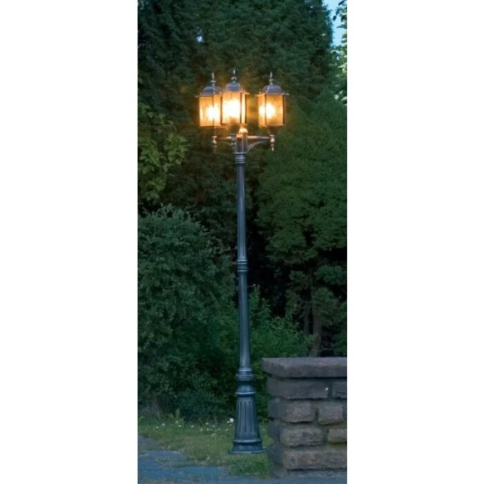 Konstsmide Milano Lámpara de pie Negro, 3 luces