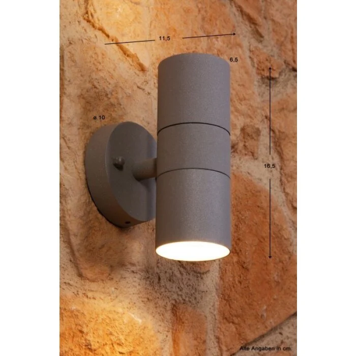 Konstsmide MODENA Aplique Gris, 2 luces