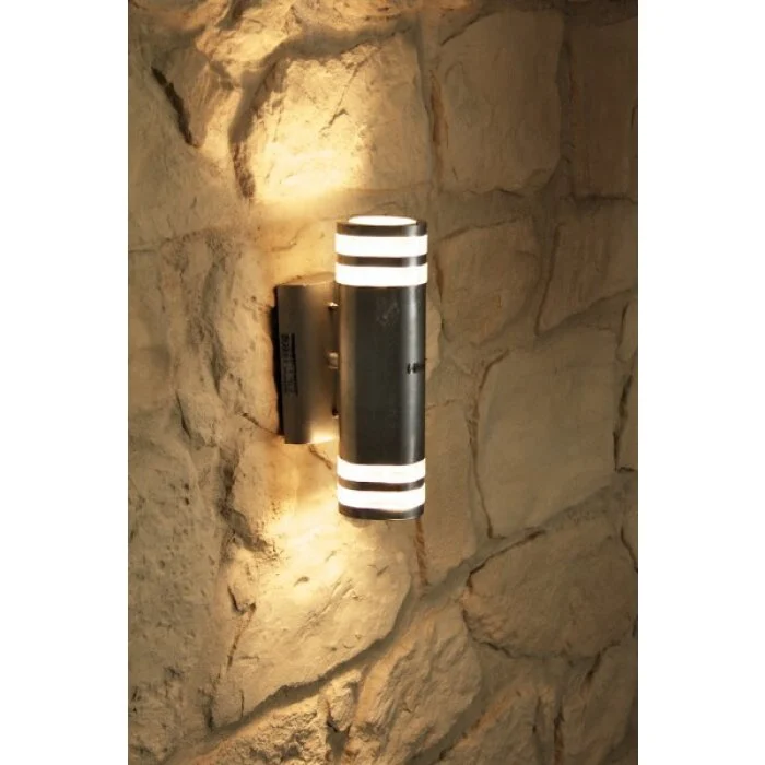 Konstsmide MODENA Aplique para exterior Acero inoxidable, 2 luces